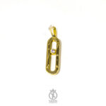 مدال حلقه بیضی نگین دار plak-189