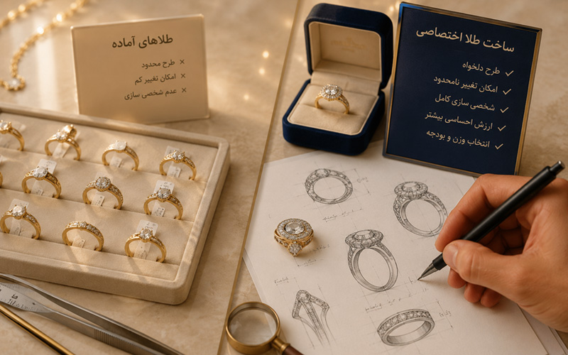 مزایای سفارش ساخت طلا اختصاصی نسبت به خرید آماده